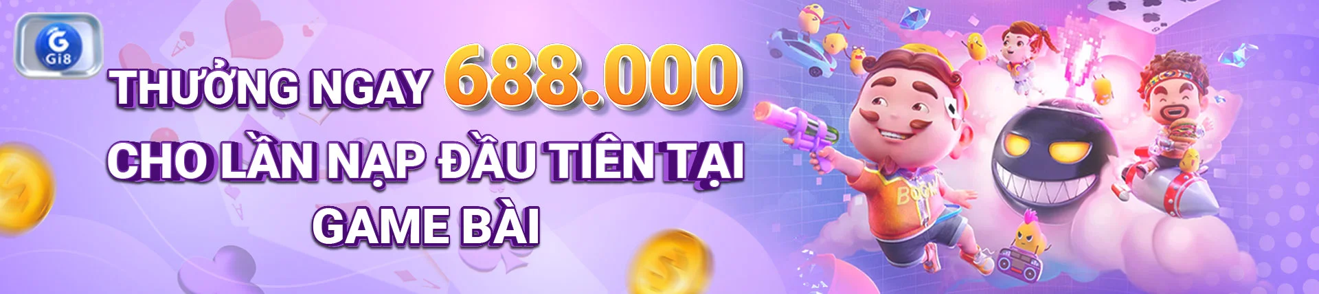 Thưởng nạp lần đầu 688.000 tại Gi8.games