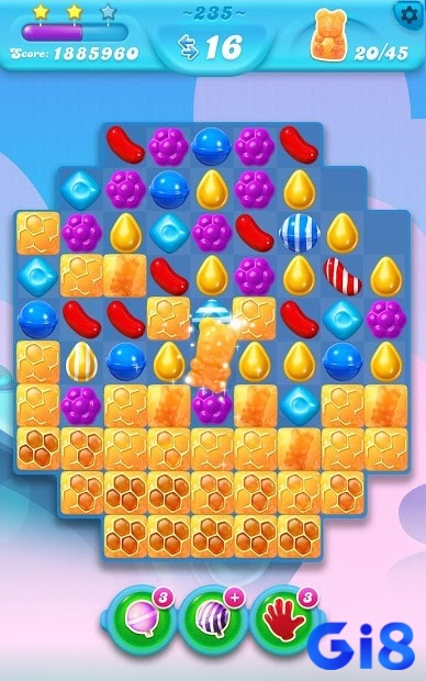 Candy Crush Soda Saga được thiết kế nhiều màn chơi với cấp độ tăng dần