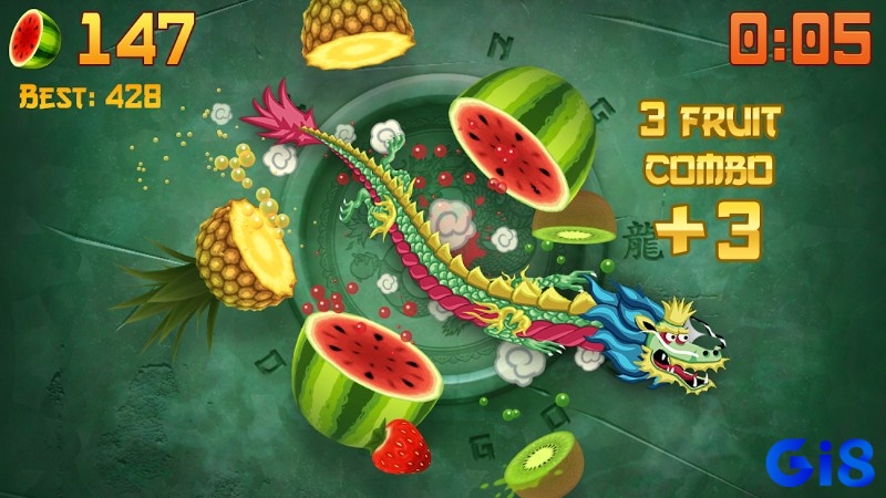 Game Fruit Ninja không yêu cầu người chơi tính toán "đường đi nước bước" như những tựa game khác